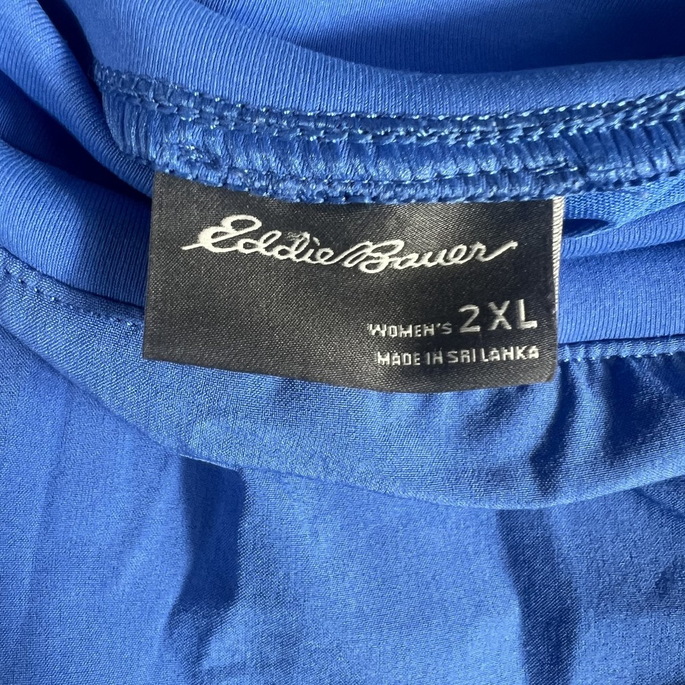 Eddie Bauer Women's 2XL Blue Activewear Skort Skirt Built-in Shorts Zipper - Picture 5 of 7